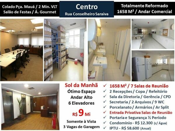 Sala Centro Conselheiro Saraiva 1658M²
