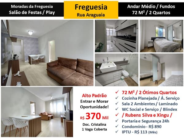 Apto JPA Freguesia Araguaia Moradas da Freguesia 72M²