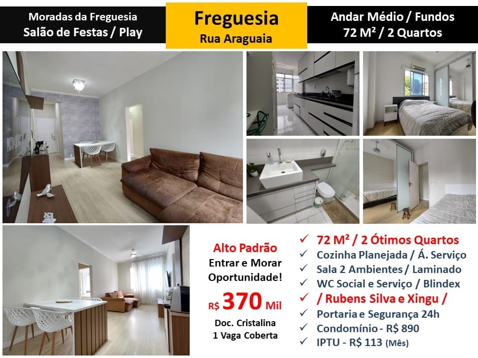 Apto JPA Freguesia Araguaia Moradas da Freguesia 72M²
