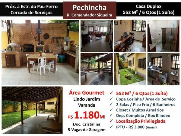 Casa JPA Pechincha Comendador Siqueira 552M²