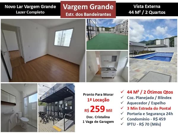 Apto Vargem Grande Novo Lar Vargem Grande 44M²