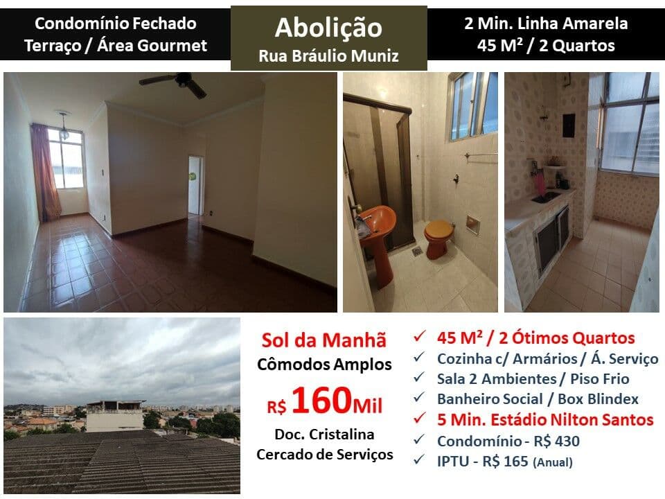 Apto Abolição Braulio Muniz 45M²