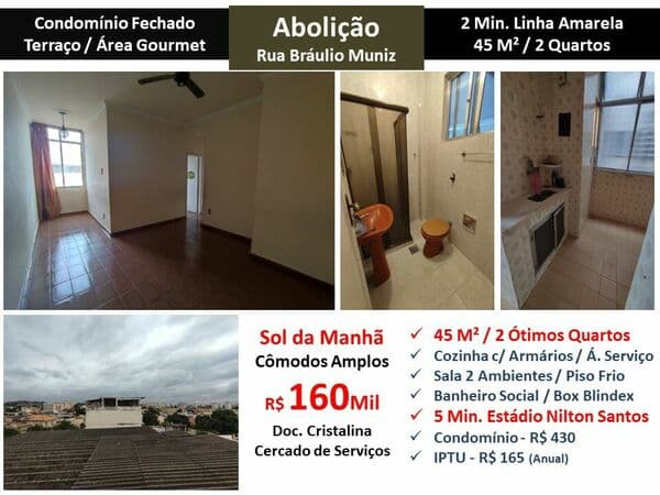 Apto Abolição Braulio Muniz 45M²