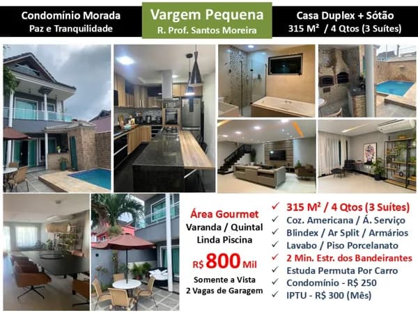 Casa Vargem Grande Santos Moreira Morada 315M²