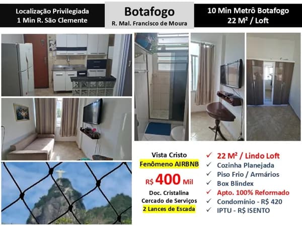 Apto Botafogo Francisco de Moura 22M²