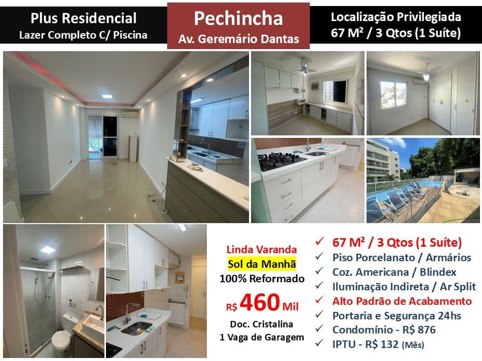 Apto JPA Pechincha Geremário Dantas Plus Residencial 67M²
