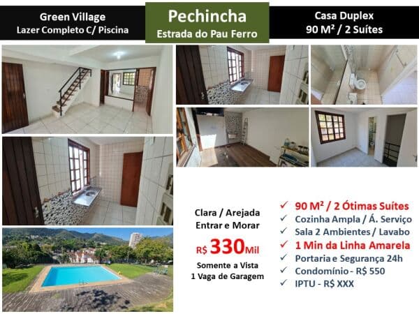 Casa JPA Pechincha Green Village 90M²