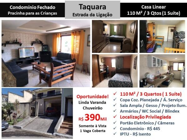 Casa JPA Taquara Ligação 110M² Linear