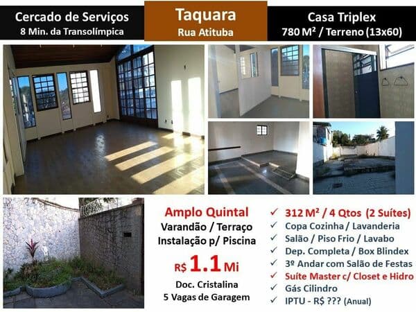 Casa JPA Taquara Atituba 312M²