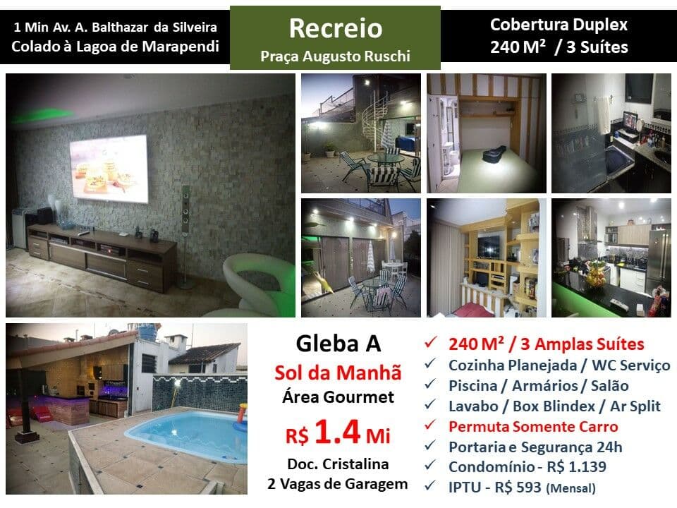 Cob Recreio Gleba A Praça Augusto Ruschi 240M²