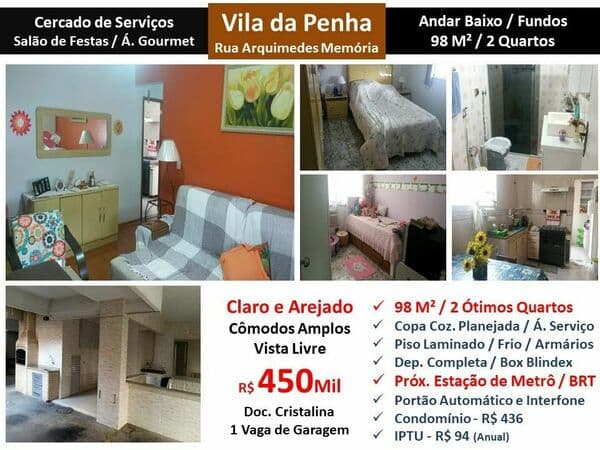Apto Vila da Penha Arquimedes Memória 98M²