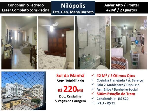 Apto Nilopolis Estr. Gen. Mena Barreto 42M²