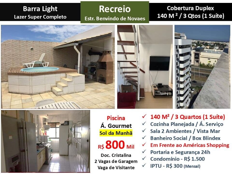 Cob Recreio Barra Light 140M²