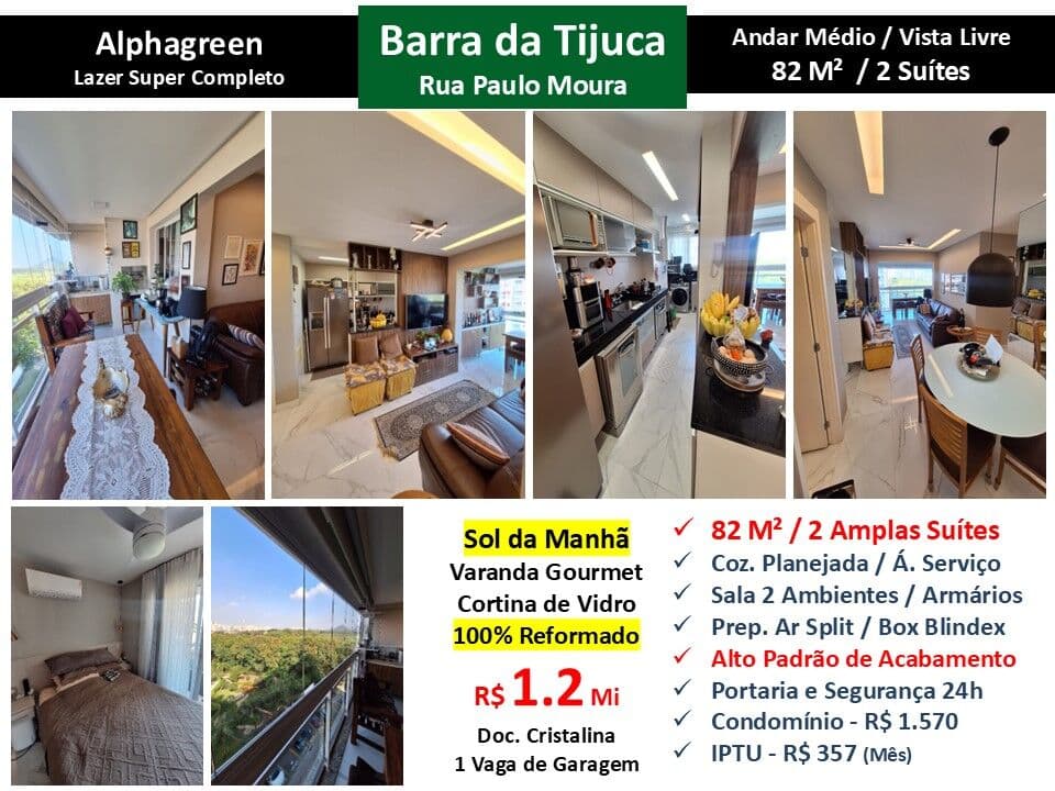 Apto Barra da Tijuca AlphaGreen 82M²