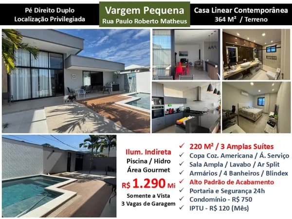 Casa Vargem Pequena Paulo Roberto Matheus 220M²