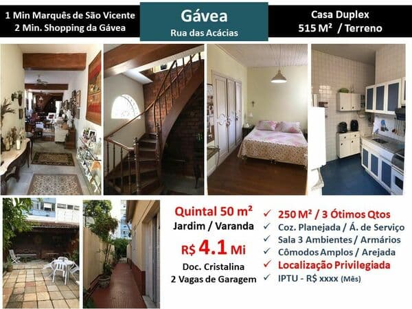 Casa Gávea Acácias 250M²