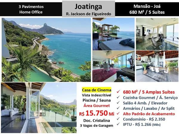 Casa Joatinga Jackson de Figueiredo 680M²