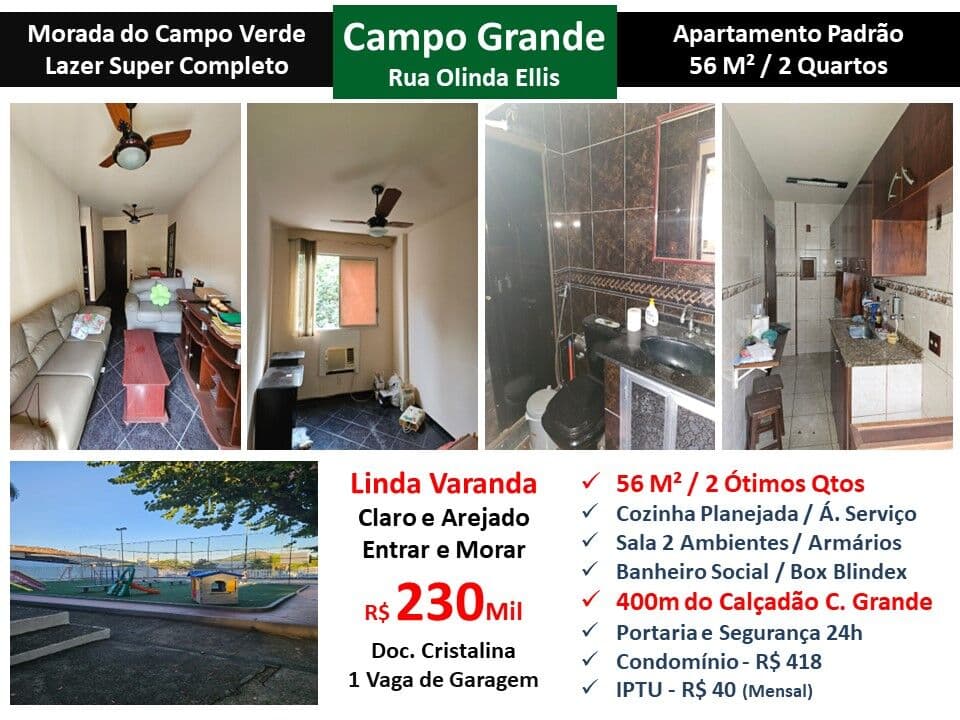Apto Campo Grande Morada do Campo Verde 56M²