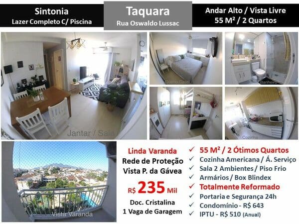 Apto JPA Taquara Sintonia 55M²