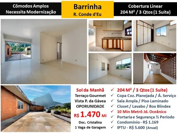 Cob Barra da Tijuca Barrinha Conde d_Eu 204M²