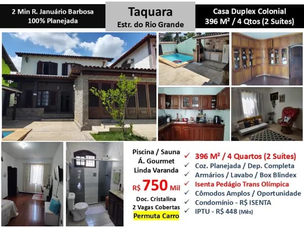 Casa JPA Taquara Rio Grande 396M²