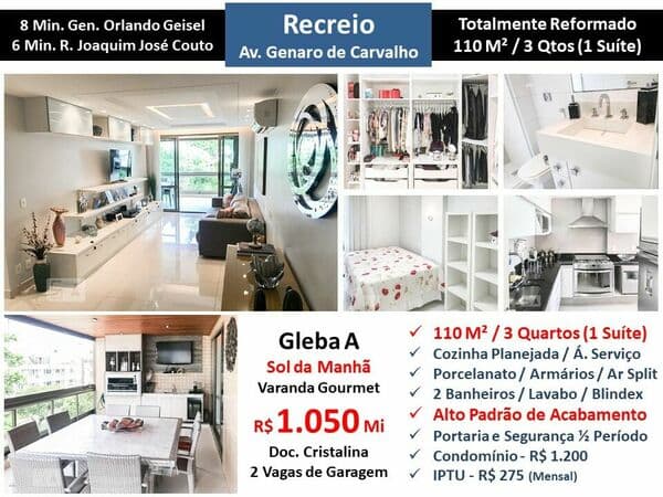Apto Recreio Gleba B Genaro de Carvalho 110M² 2