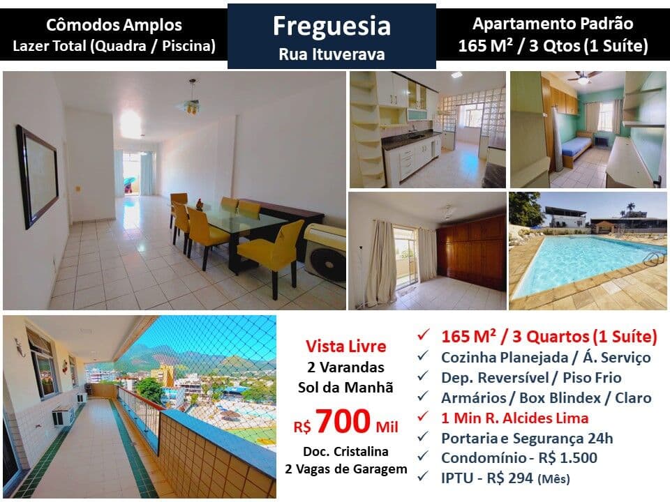 Apto JPA Freguesia Ituverava 165M²