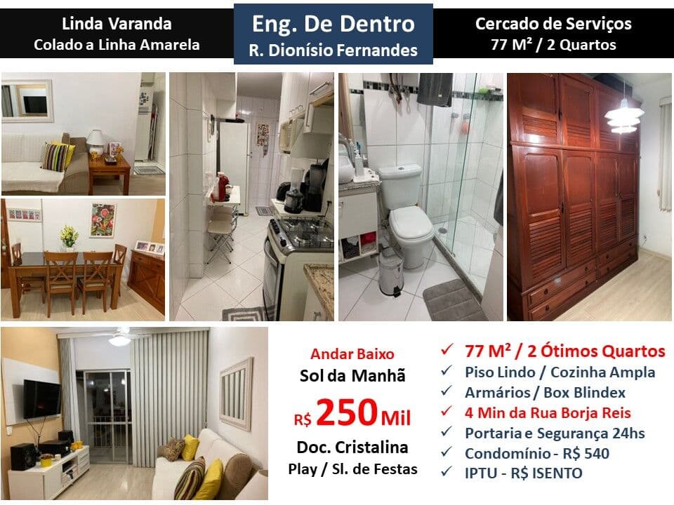 Apto Eng. de Dentro Dionísio Fernandes 77M²
