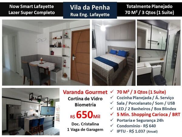Apto Vila da Penha Now Lafayette 70M²