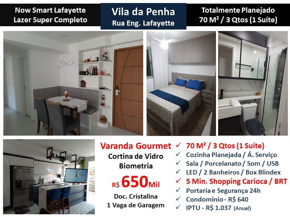 Apto Vila da Penha Now Lafayette 70M²