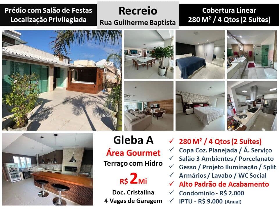 Cob Recreio Gleba A Guilherme Baptista 280M² Linear