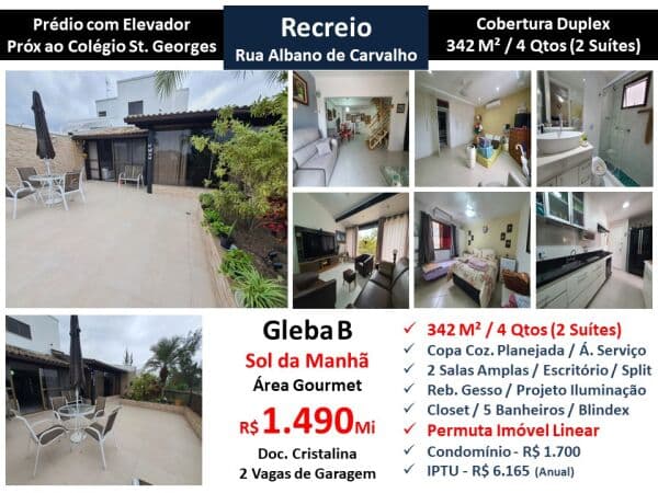 Cob Recreio Gleba B Albano de Carvalho 342M²
