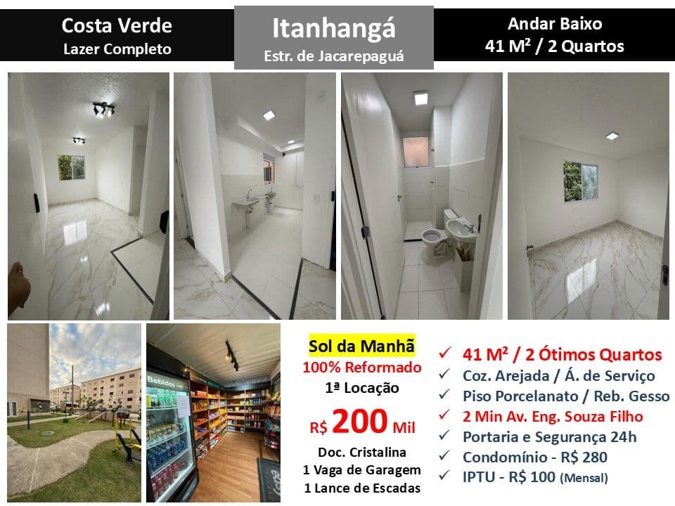 Apto Itanhangá Costa Verde 41M²