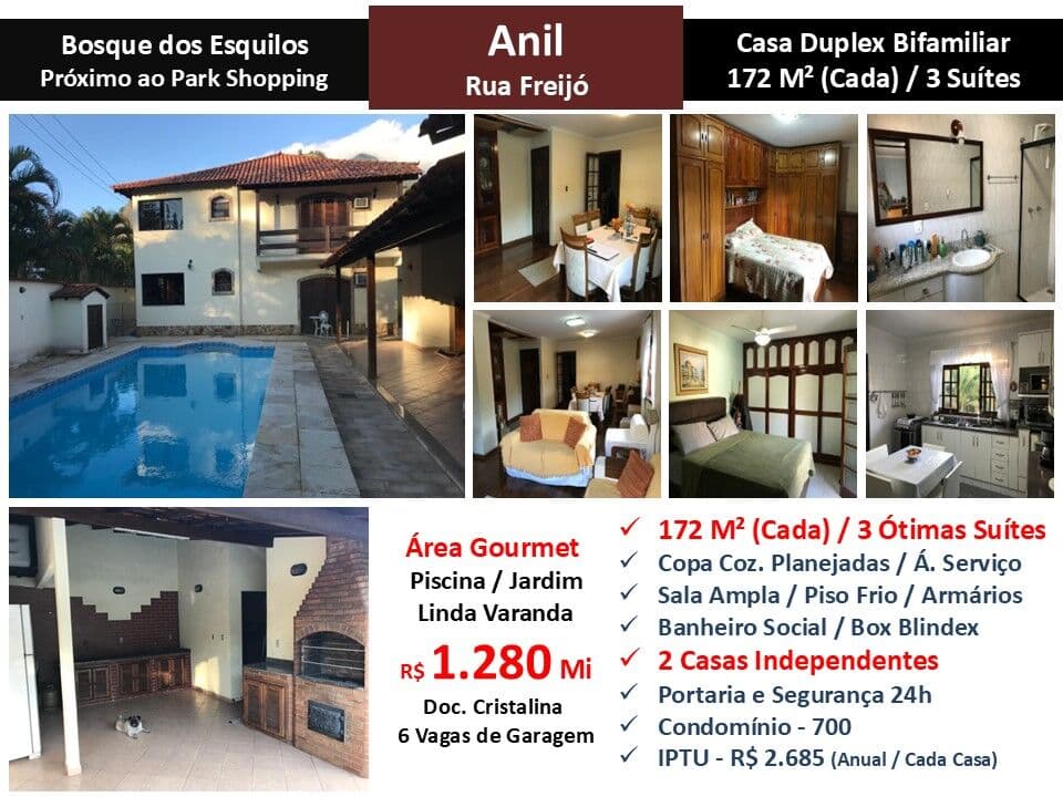 Casa JPA Anil Bosque dos Esquilos 172M²