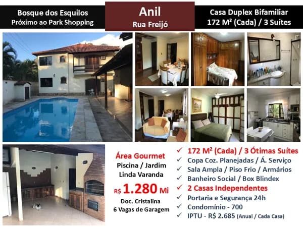 Casa JPA Anil Bosque dos Esquilos 172M²