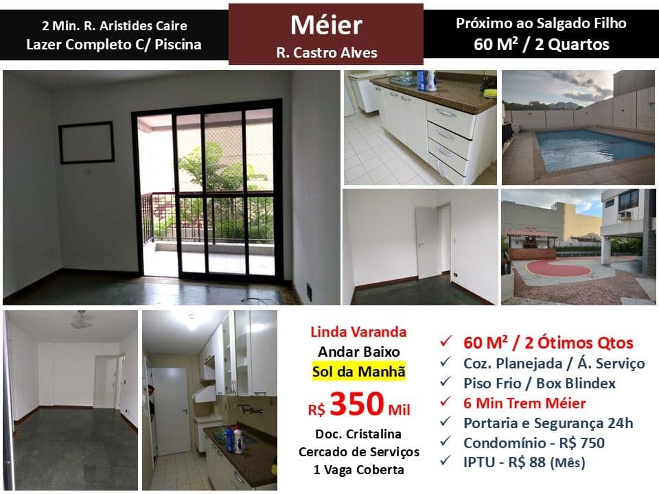 Apto Meier Castro Alves 60M²