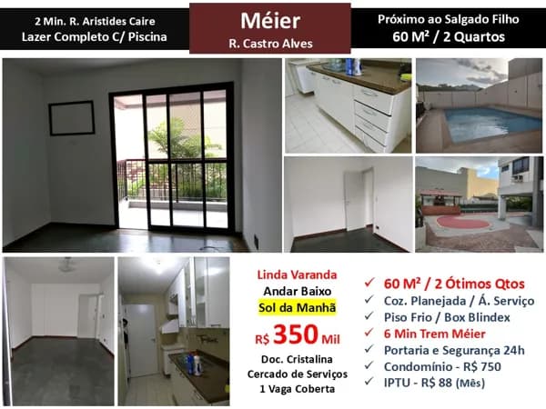 Apto Meier Castro Alves 60M²
