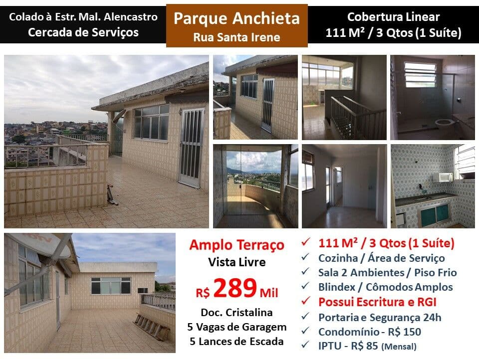 Apto Parque Anchieta Santa Irene 111M²
