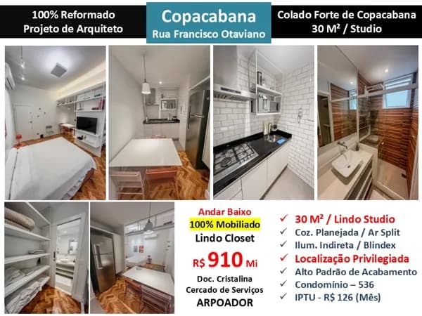 Apto Copacabana Francisco Otaviano 30M²