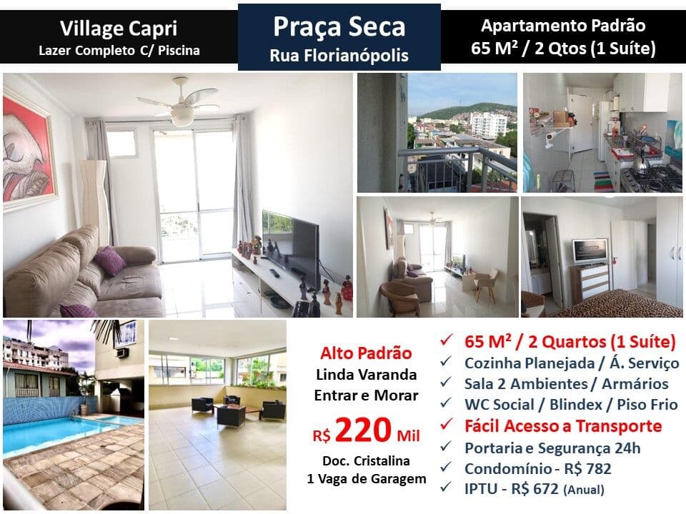 Apto JPA Praça Seca Florianópolis Village Capri 65M²