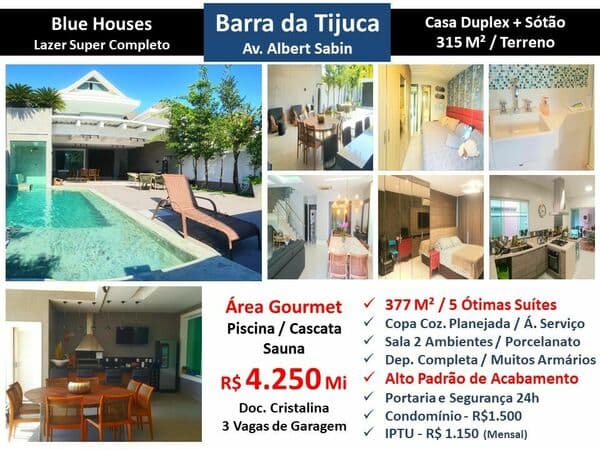 Casa Barra da Tijuca Blue Houses 377M²