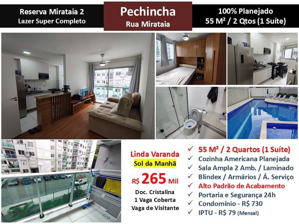 Apto JPA Pechincha Reserva Mirataia 2 55M²