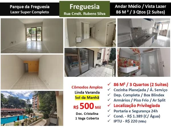Apto JPA Freguesia Parque da Freguesia 86M² 2