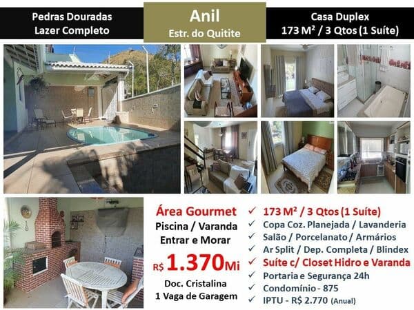 Casa JPA Anil Pedras Douradas 173M²