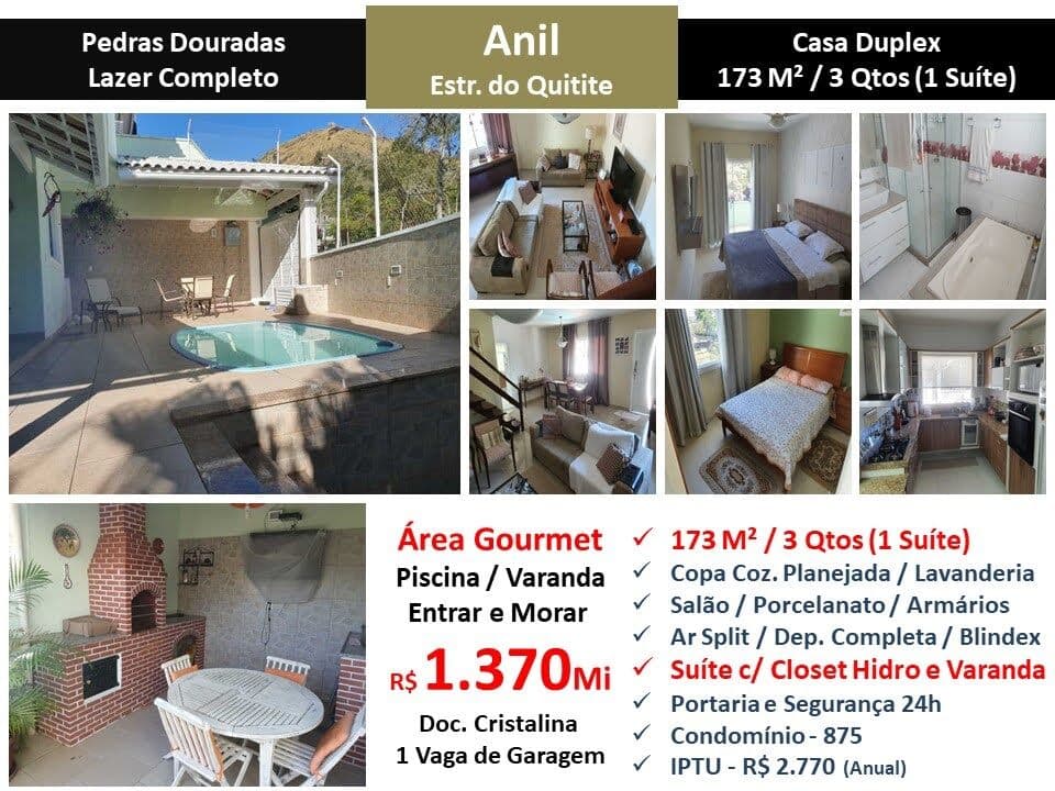 Casa JPA Anil Pedras Douradas 173M²