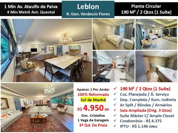 Apto Leblon Gen. Venâncio Flôres 190M² 2