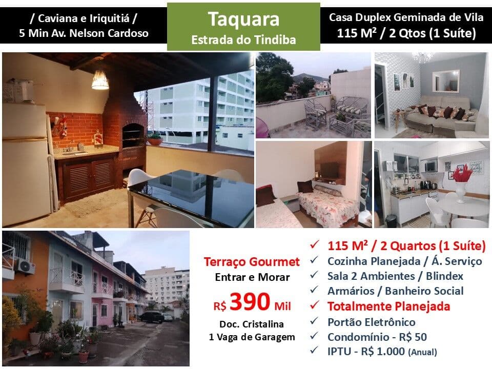 Casa JPA Taquara Tindiba 115M²