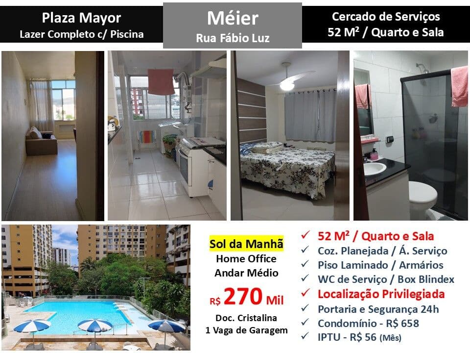 Apto Meier Fabio Luz Plaza Mayor 52M²
