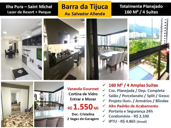 Apto Barra da Tijuca Ilha Pura Saint Michel 160M² 8