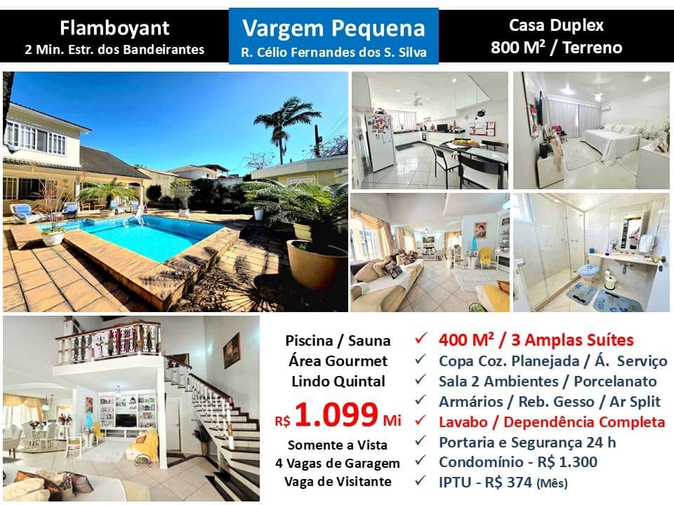 Casa Vargem Pequena Flamboyant 400M²